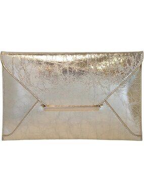 Chic Crushed Metallic Envelope Clutch - Stylish Evening Bag for Parties & Events
